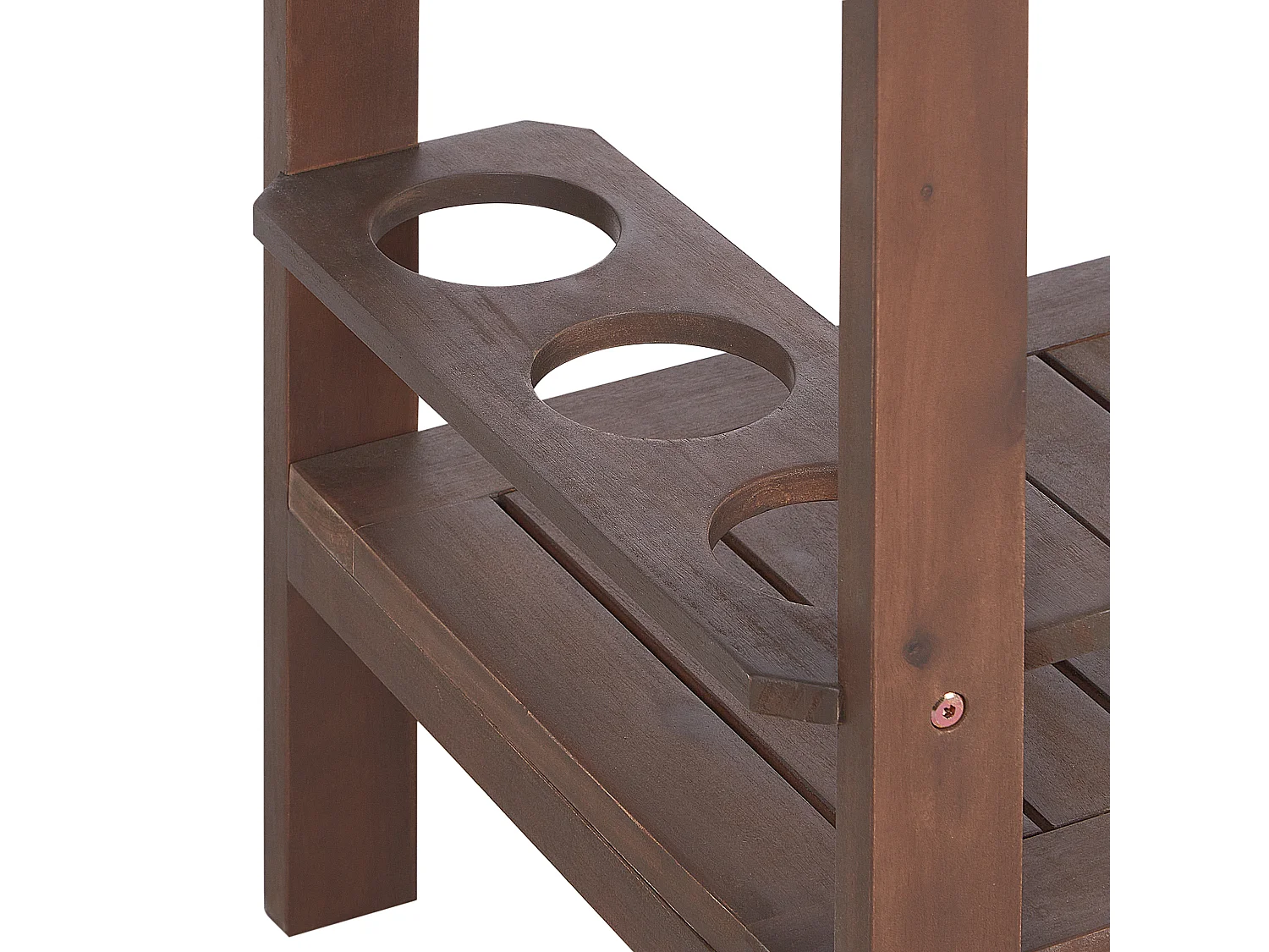 Chariot à boissons de jardin SASSARI Acacia Marron foncé