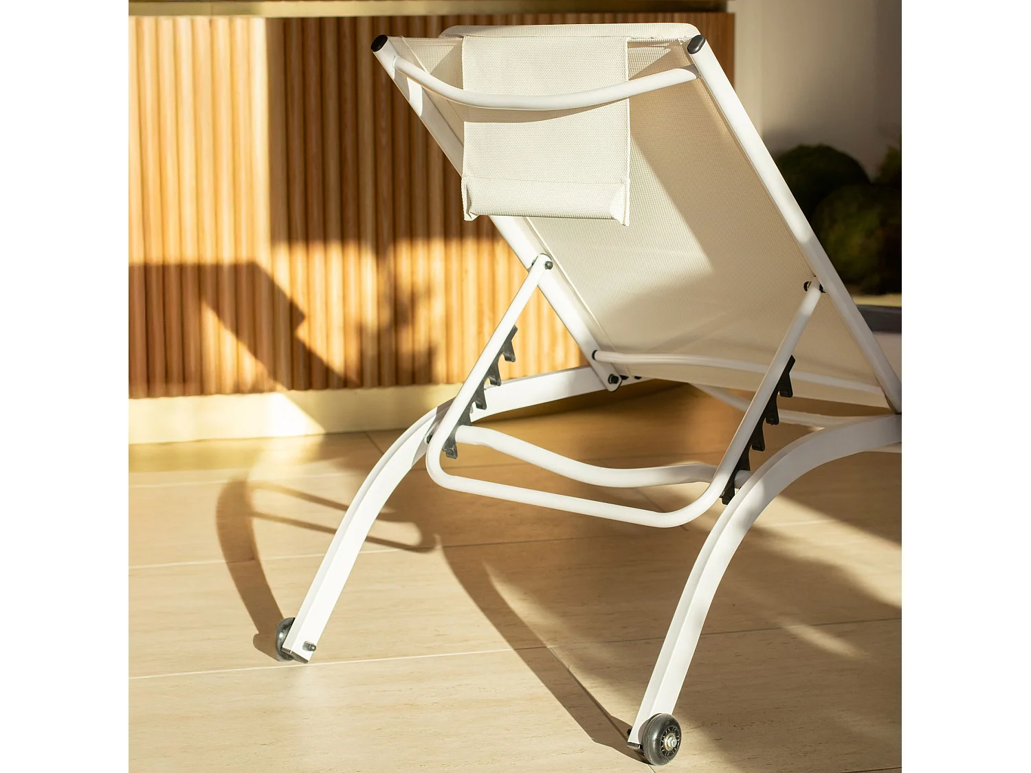 Now's Home - Lot De 2 Chaises Longues En Acier Inoxydable Blanc