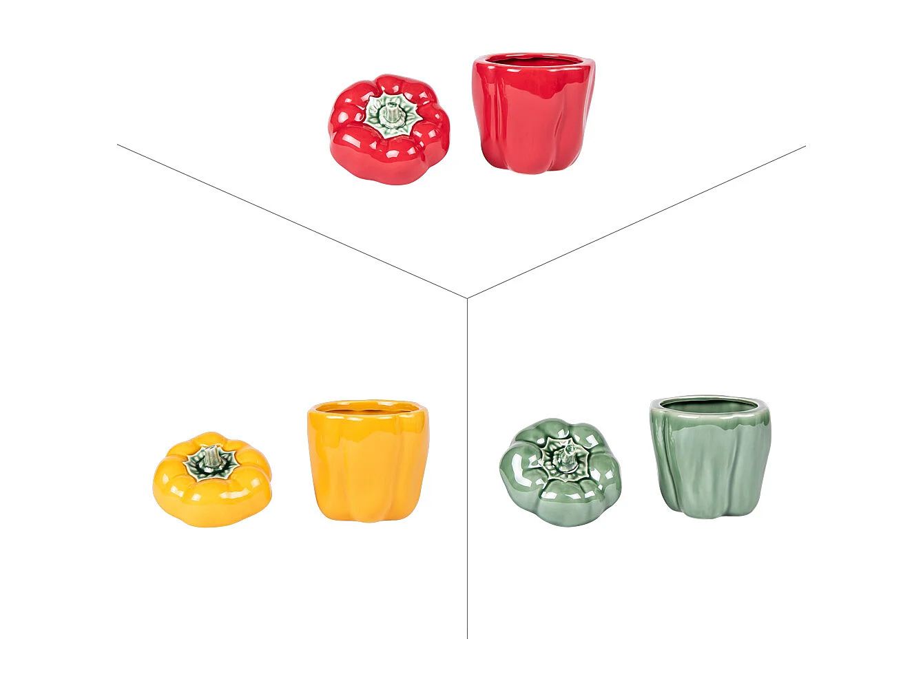 Pot à épices poivron 11x15 cm