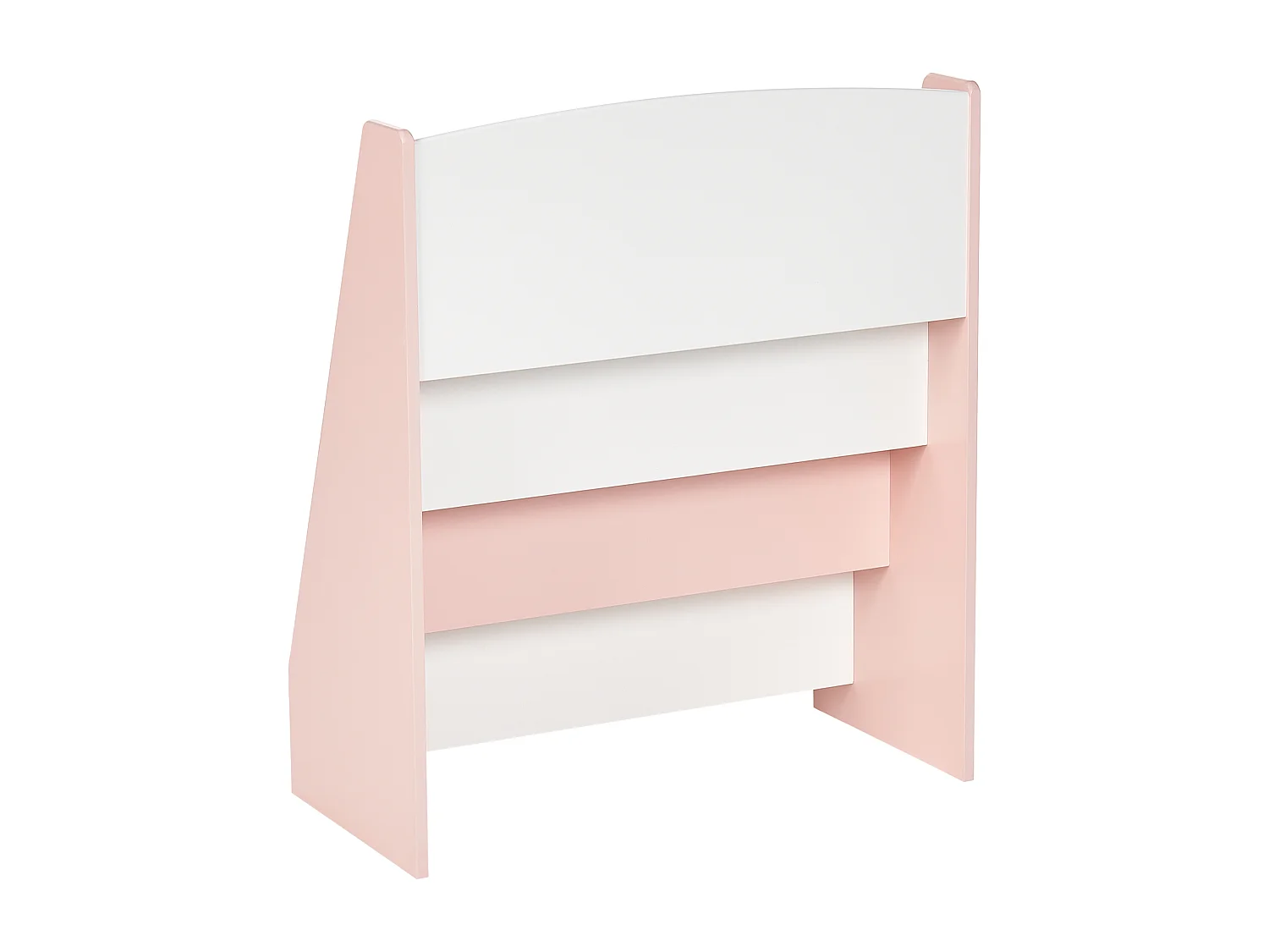 Bibliothèque 4 étagères LILOET 70 cm Rose pastel