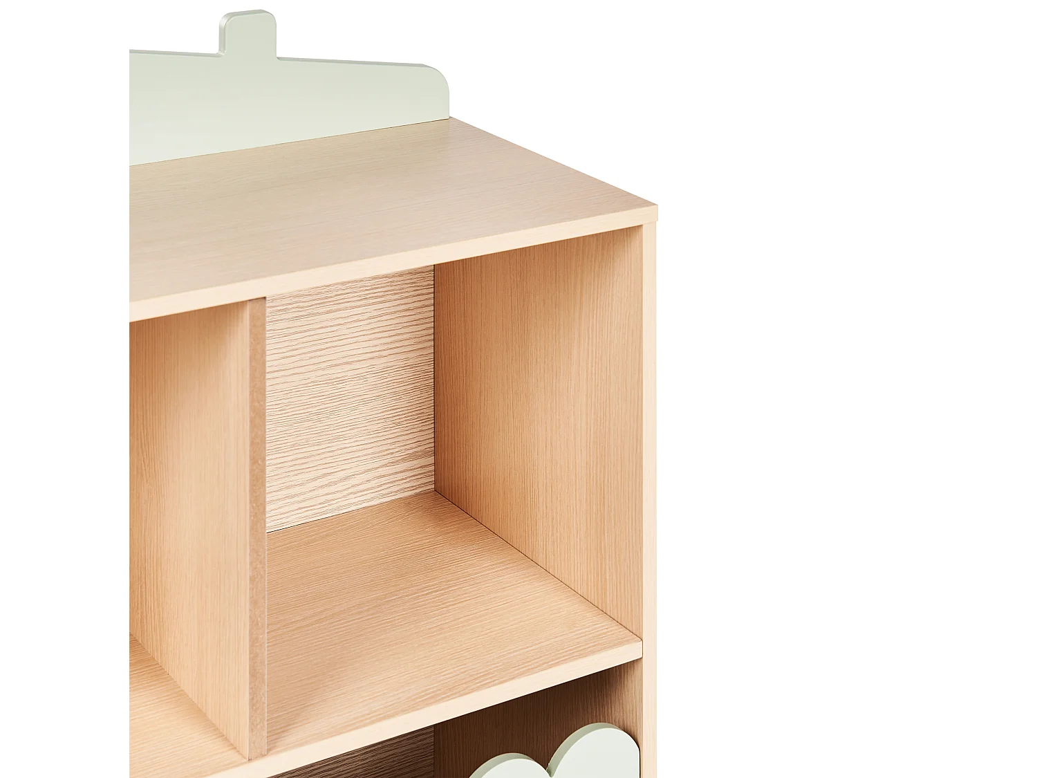 Boekenkast LACKEY Bewerkt hout 86 cm Lichtgroen