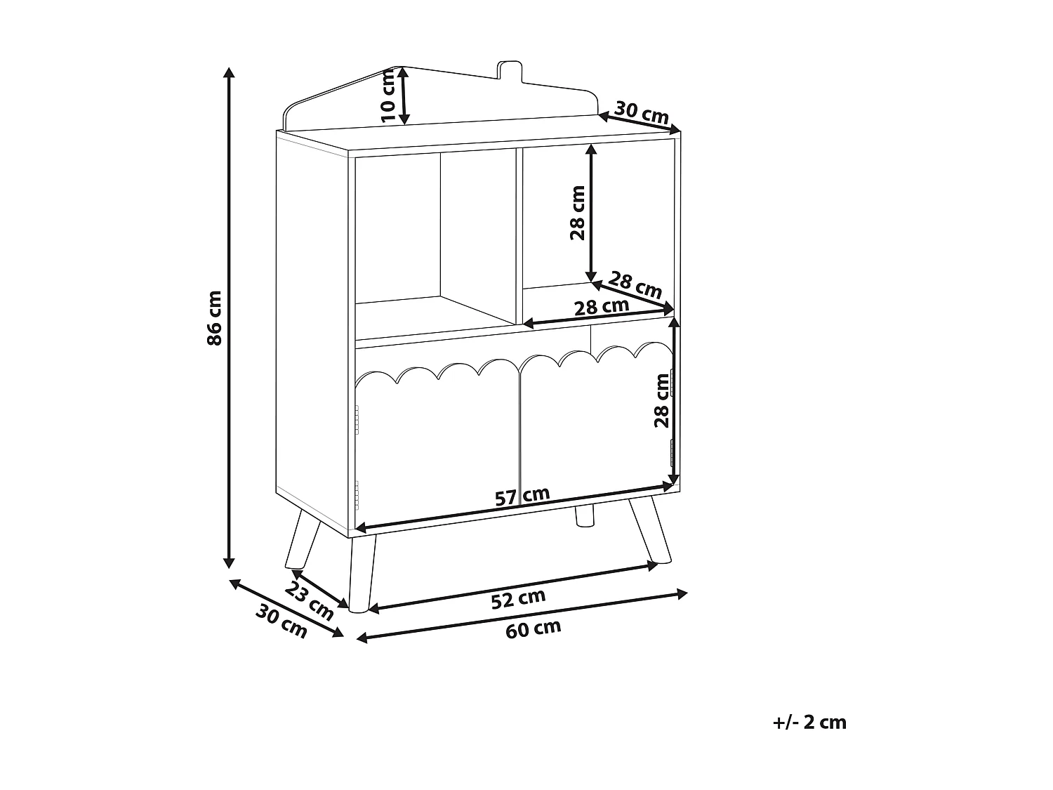 Meuble de rangement LACKEY 86 cm Vert clair