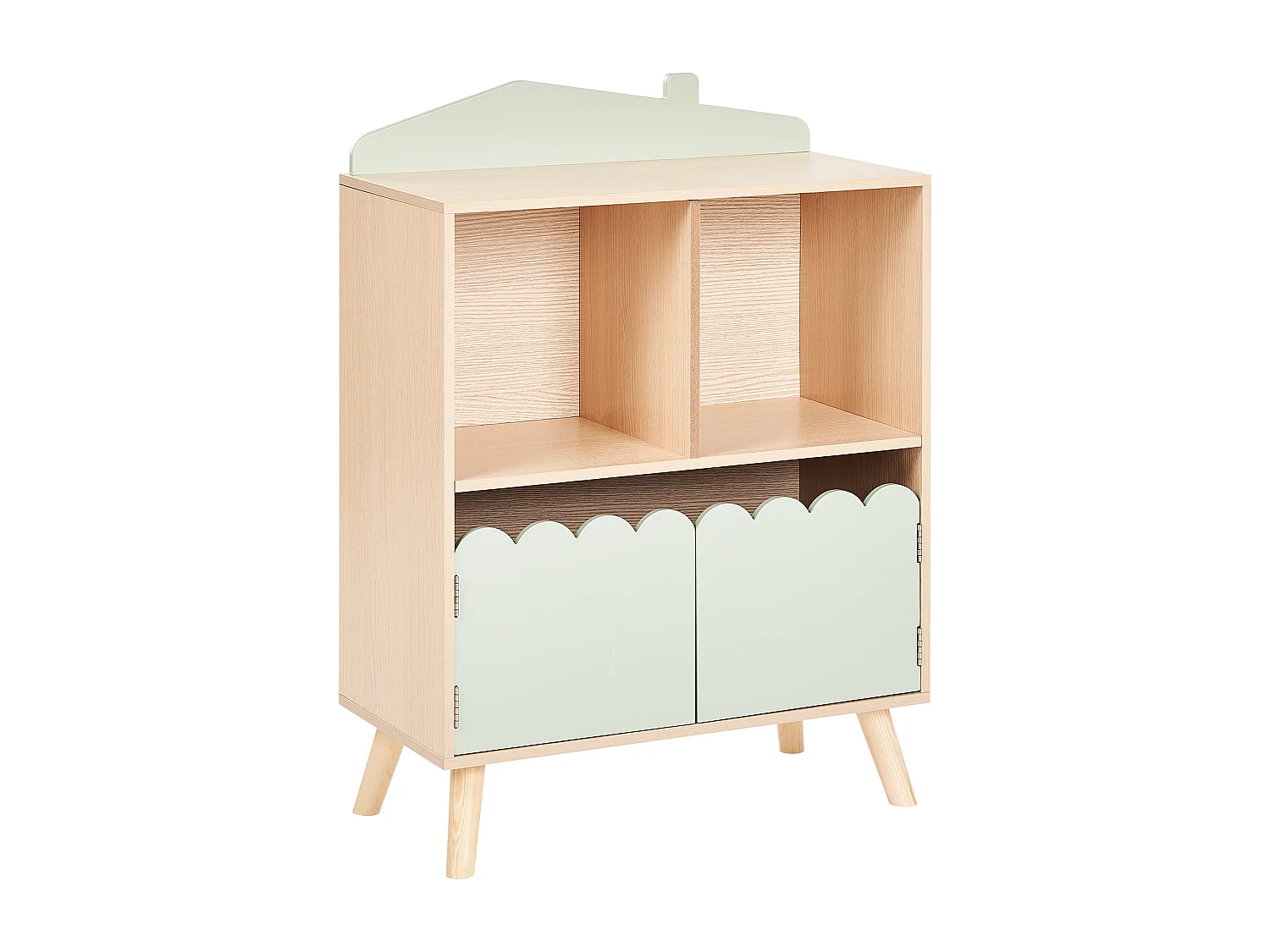 Bücherschrank LACKEY Holzwerkstoff 86 cm Hellgrün