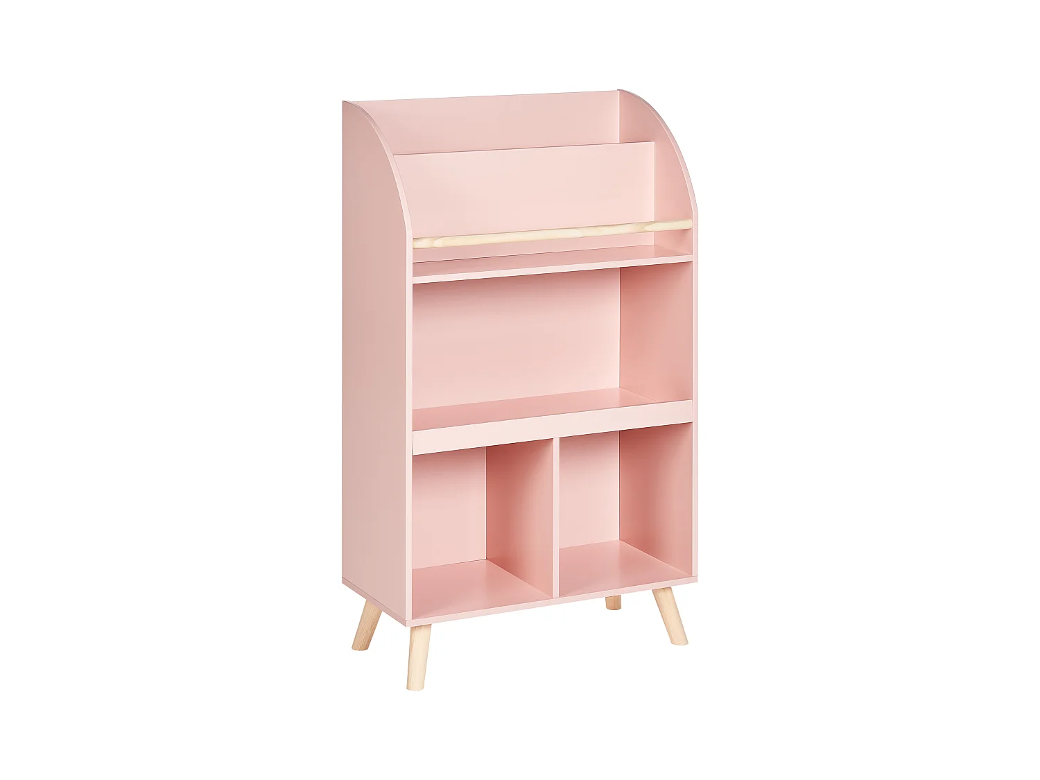 Bibliothèque 3 étagères LILOET 102 cm Rose pastel
