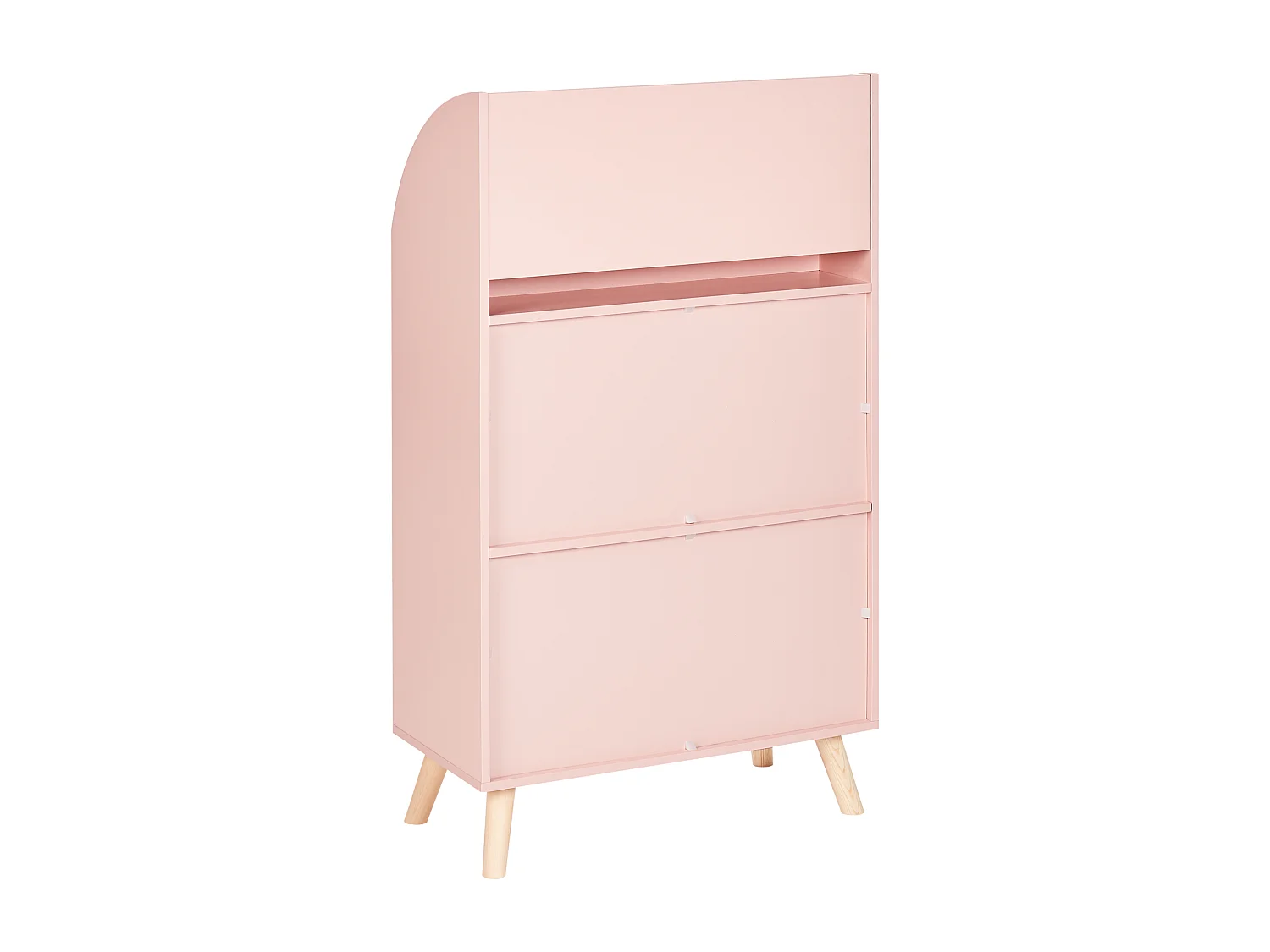Libreria a 3 ripiani LILOET Derivati del legno 102 cm Rosa pastello