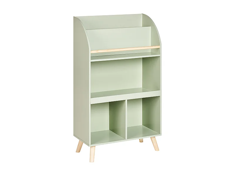 Bücherregal mit 3 Fächern LILOET Holzwerkstoff 102 cm Hellgrün