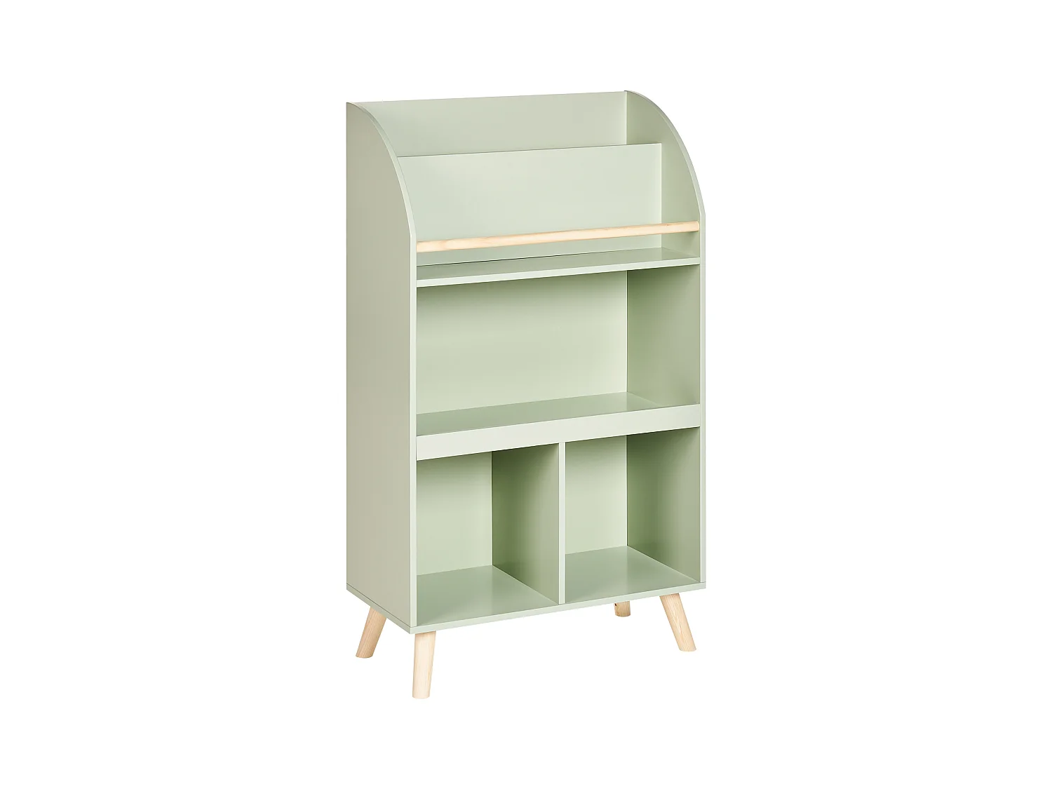 Bibliothèque 3 étagères LILOET 102 cm Vert clair