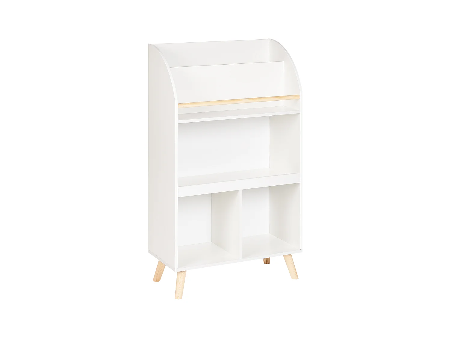 Bibliothèque 3 étagères LILOET 102 cm Blanc