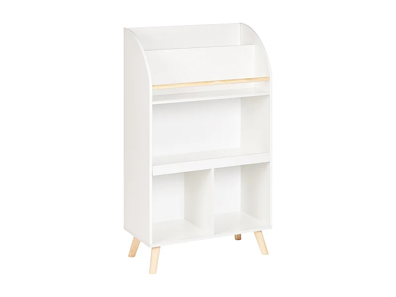 Bibliothèque 3 étagères LILOET 102 cm Blanc