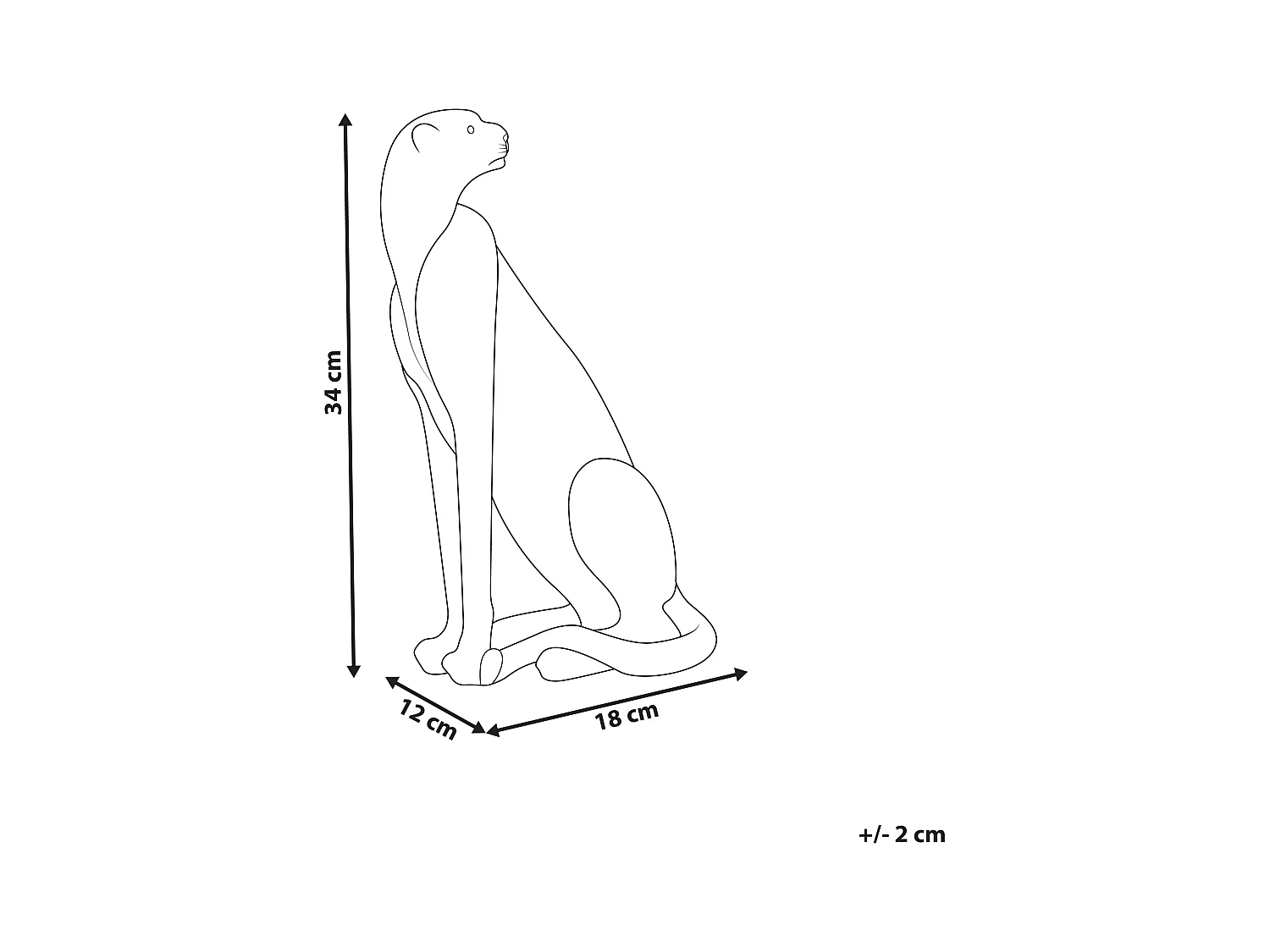 Figurka dekoracyjna Jaguar BROYE Czarny