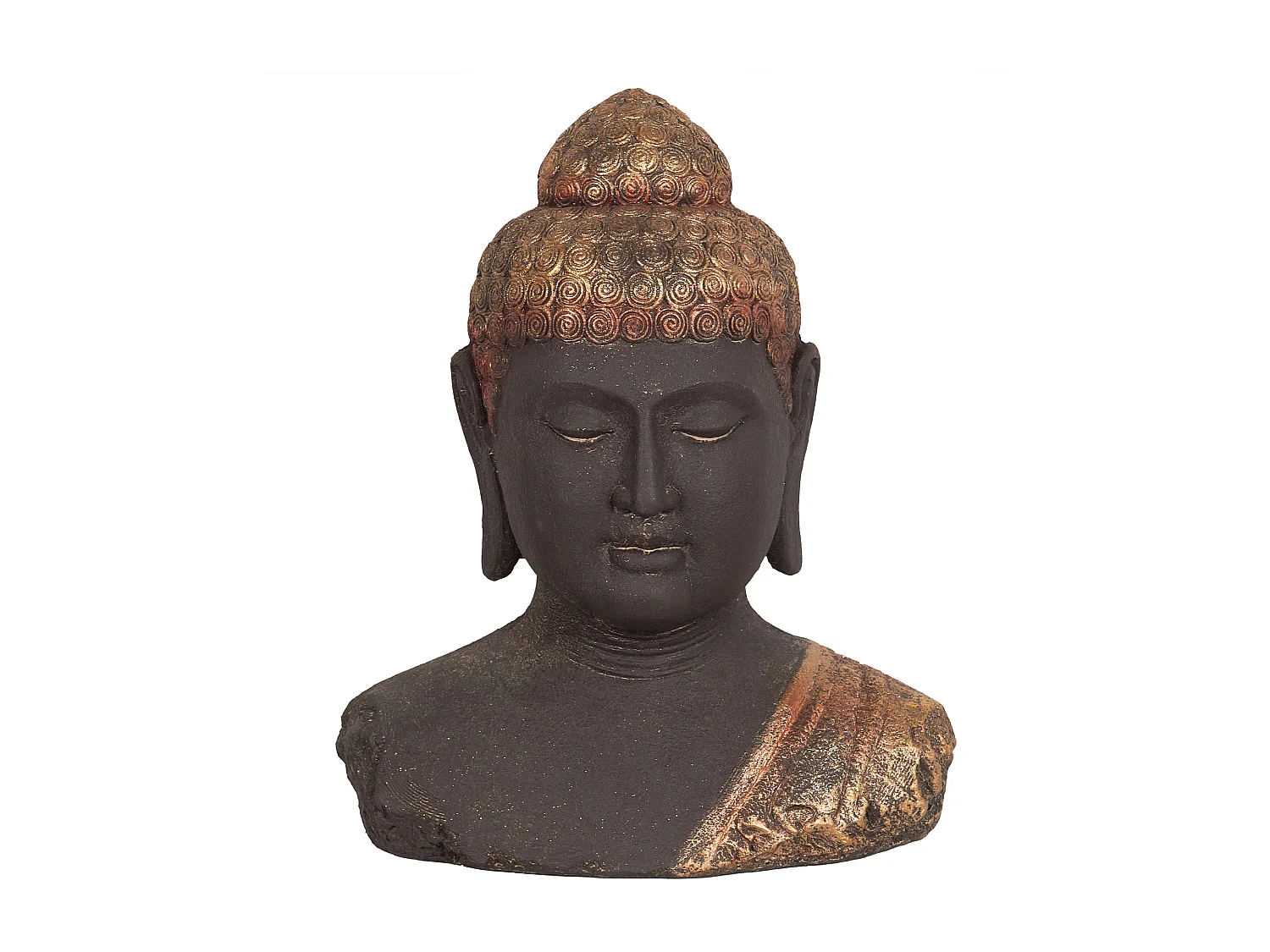 Dekofigur Buddha CARUM Keramik Schwarz