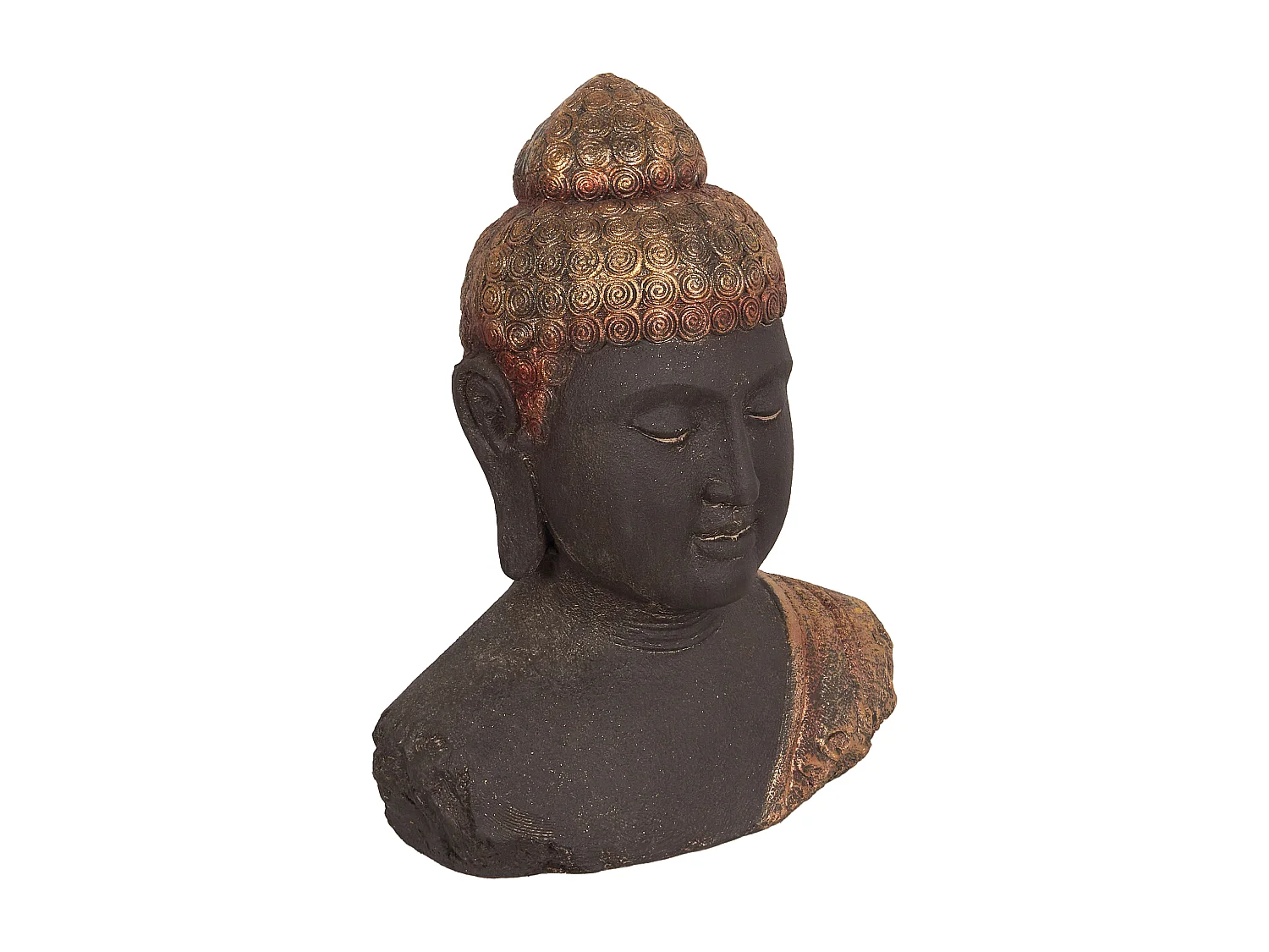 Dekofigur Buddha CARUM Keramik Schwarz