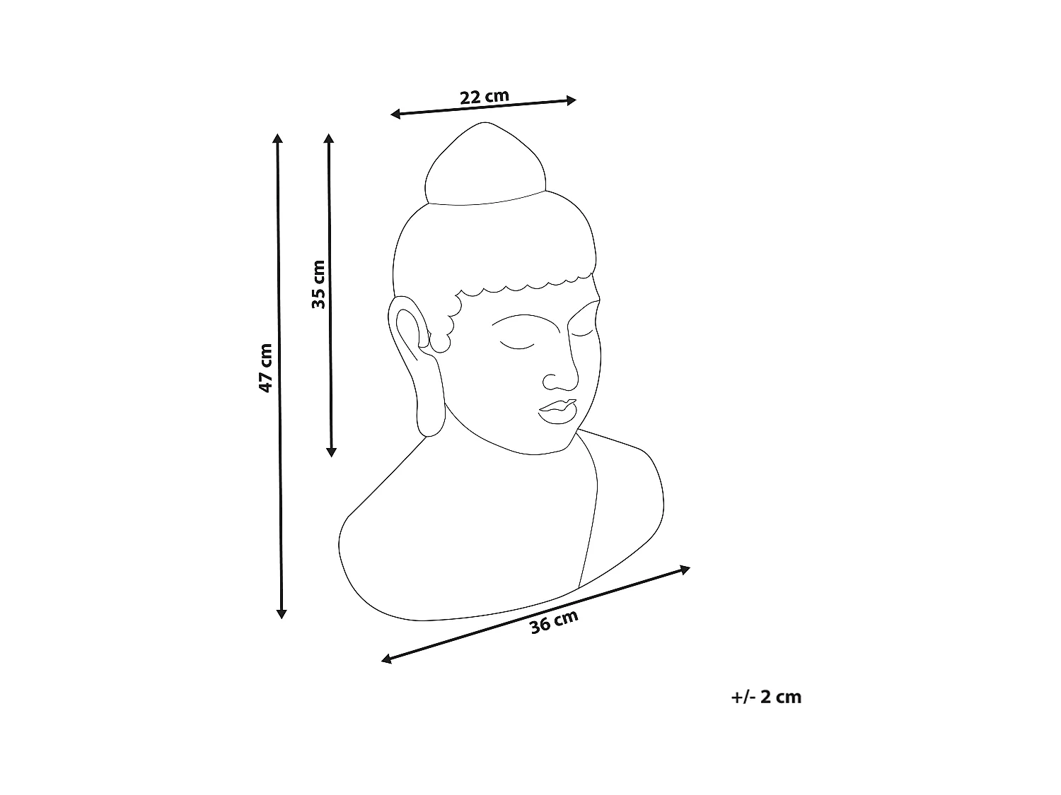 Accessoire Décoratif Bouddha CARUM Céramique Noir
