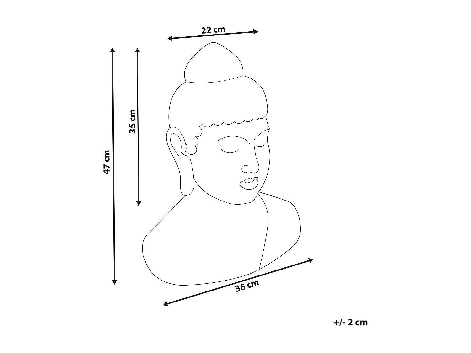 Accessoire Décoratif Bouddha CARUM Céramique Noir