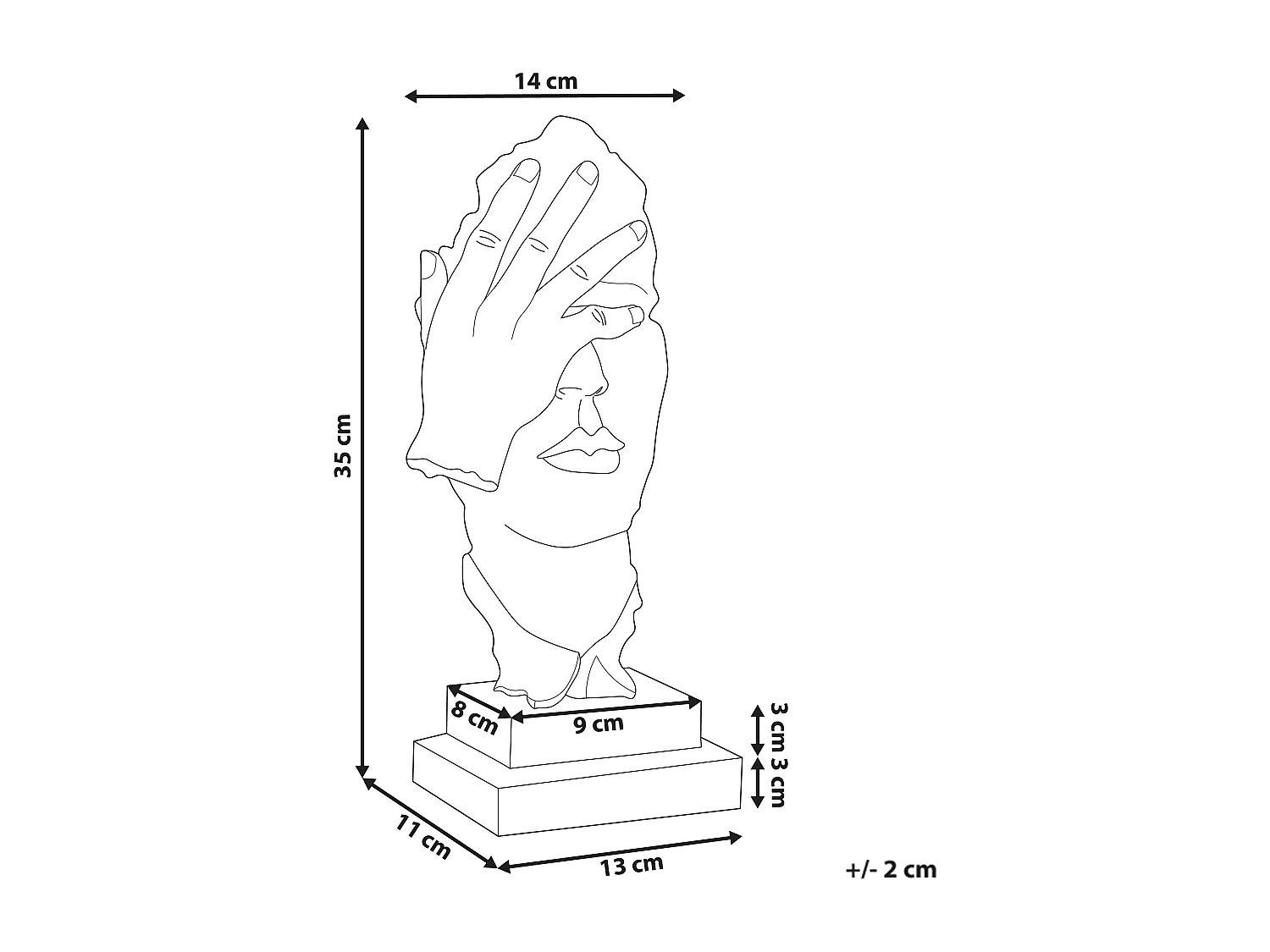 Figura decorativa Rostro PUUMALA Gris