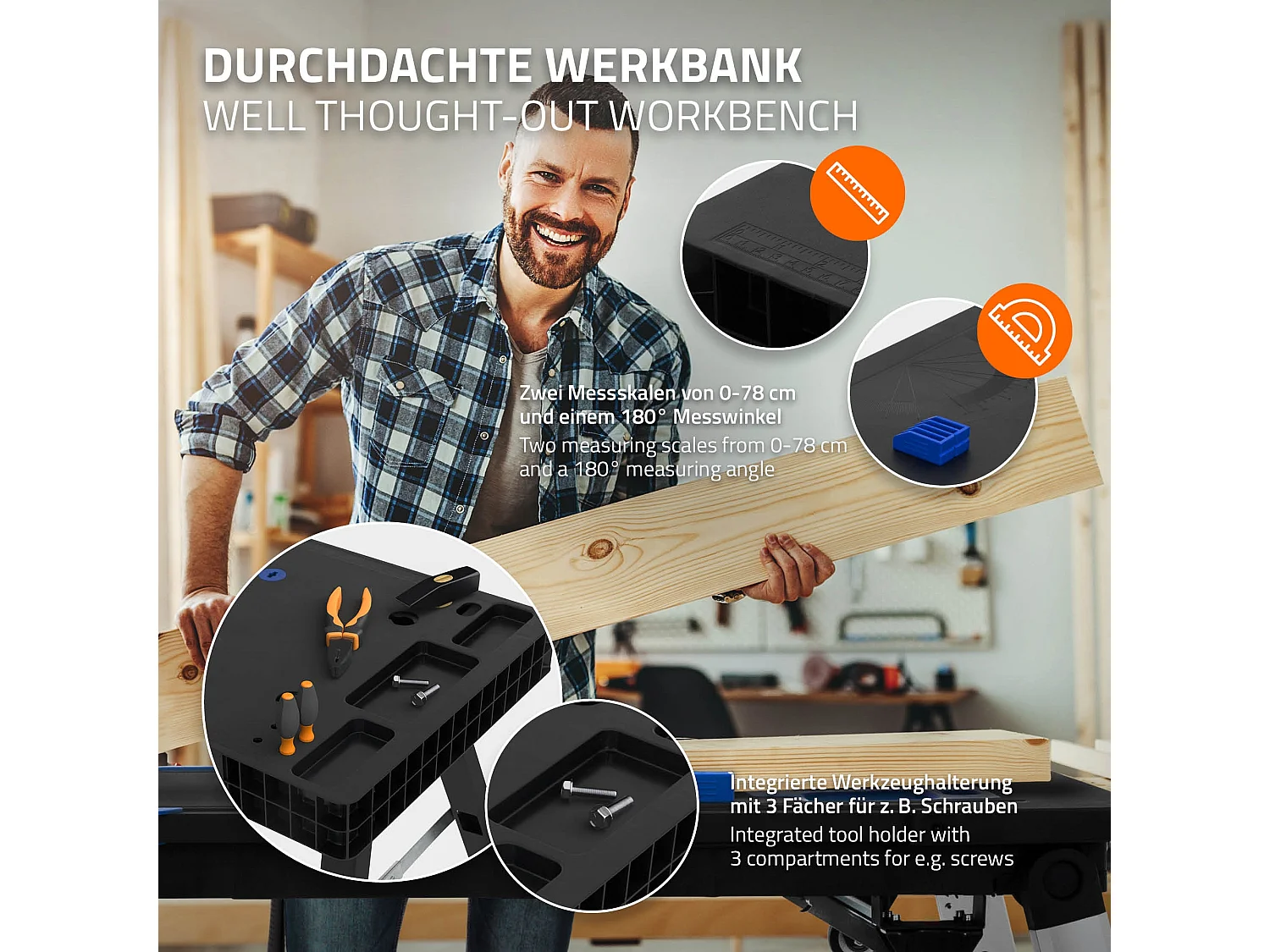 Carrello da tavolo da lavoro 5 in 1 multifunzionale pieghevole portatil mobile