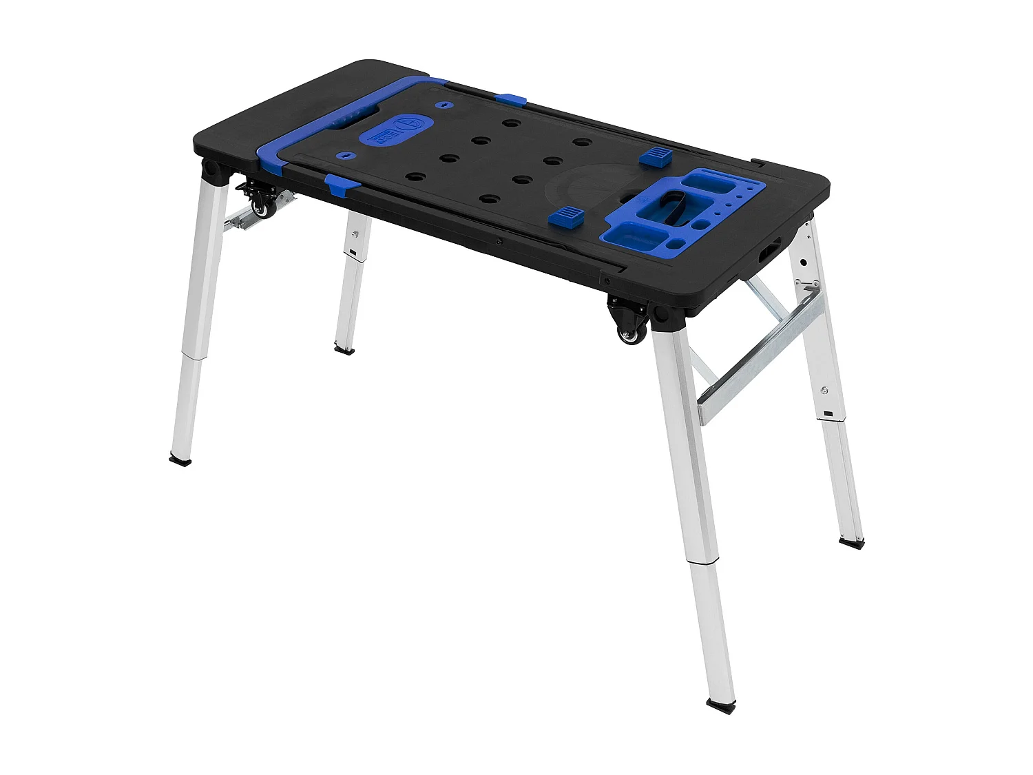 Établi pliable table de travail serrage chariot d'atelier portable réglable 7en1