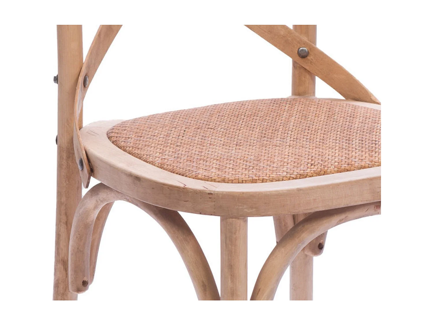 Chaises bistrot en bois massif naturel (lot de 2) - ESTAMINET