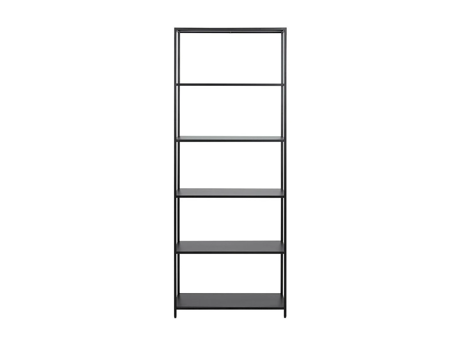 Bibliothèque scandinave en métal noir 5 tablettes - HARLOW