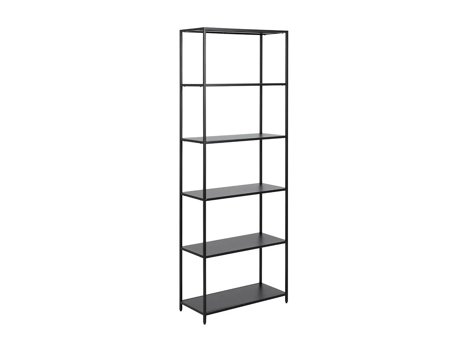 Bibliothèque scandinave en métal noir 5 tablettes - HARLOW