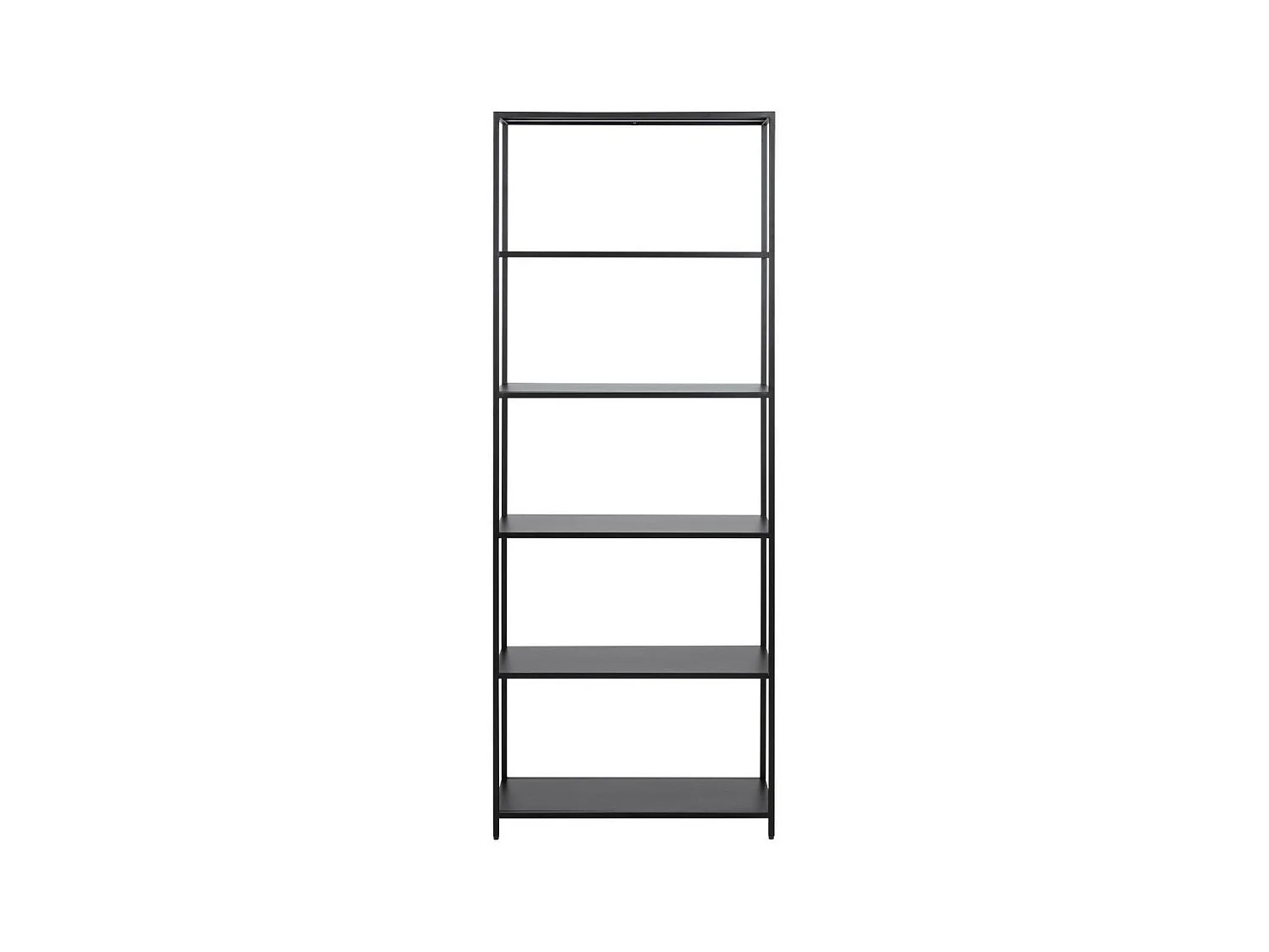 Bibliothèque scandinave en métal noir 5 tablettes - HARLOW