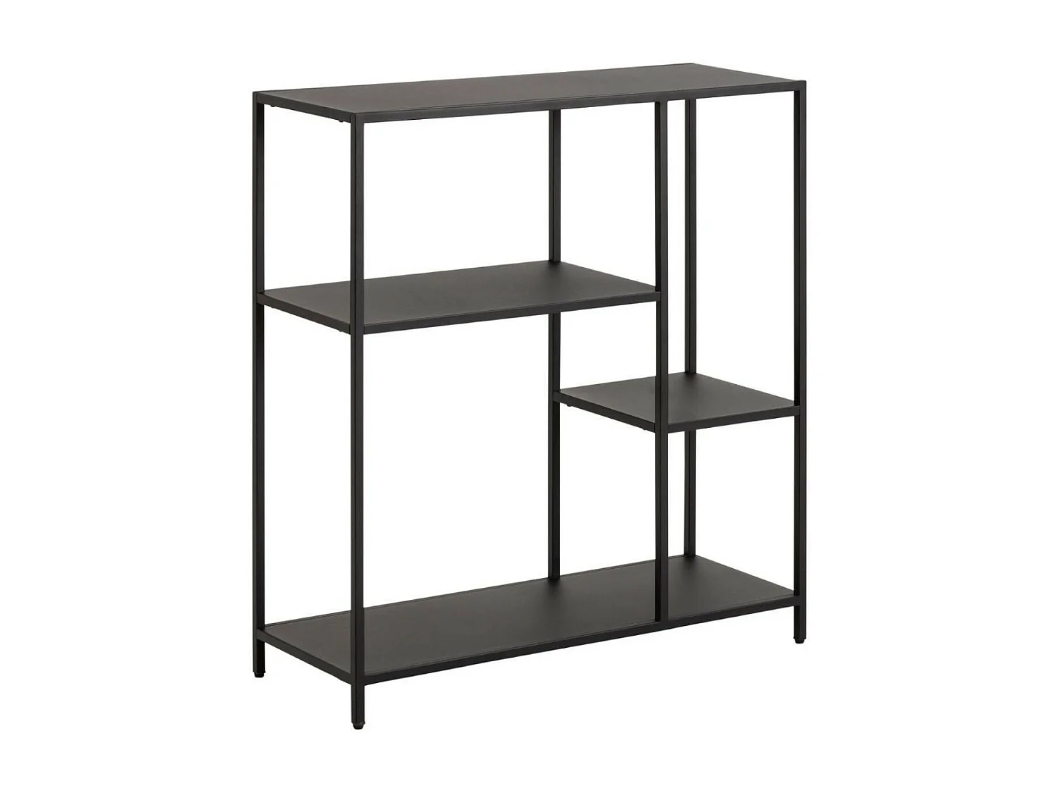 Bibliothèque scandinave en métal noir 3 tablettes - HARLOW