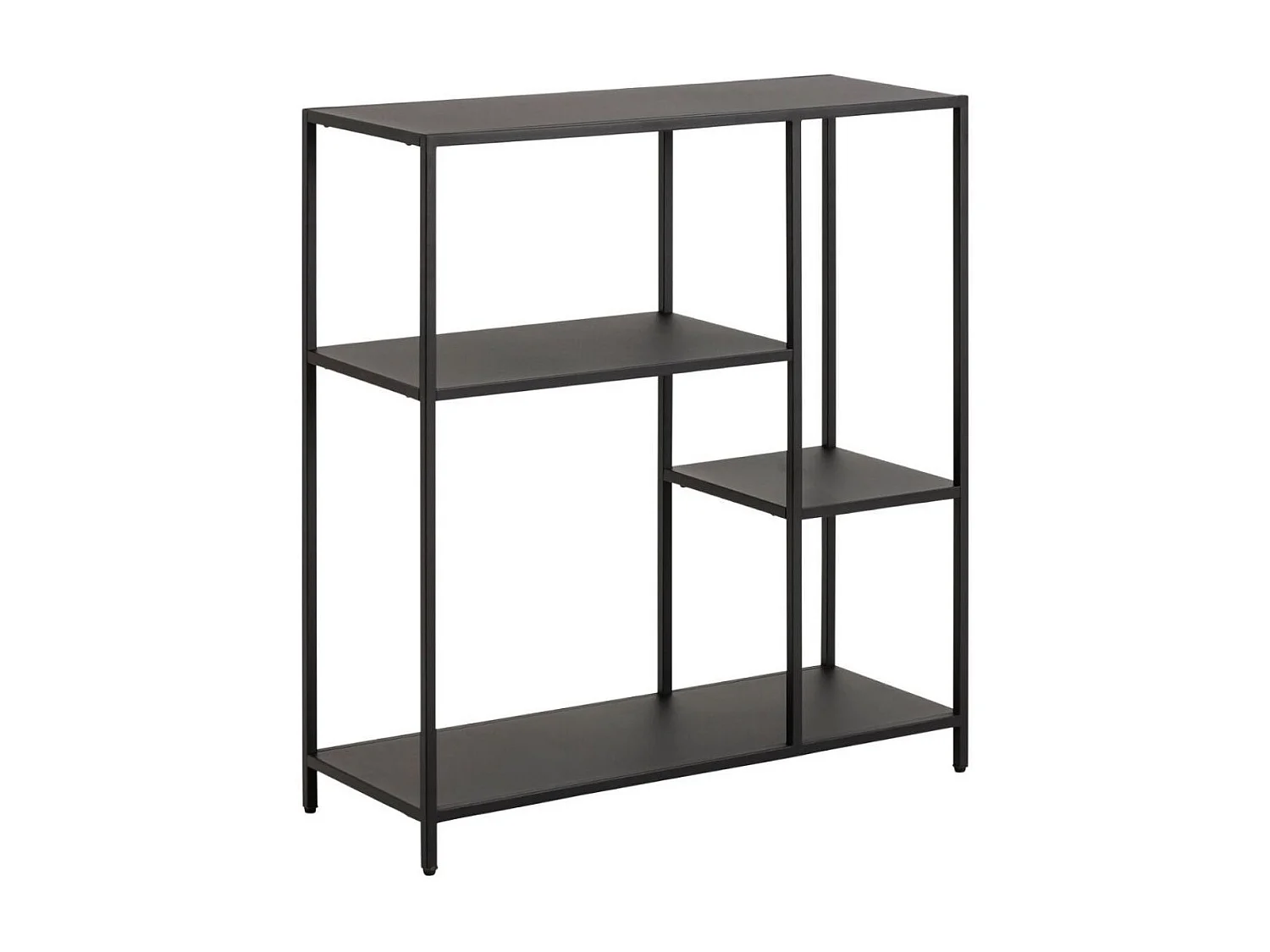 Bibliothèque scandinave en métal noir 3 tablettes - HARLOW