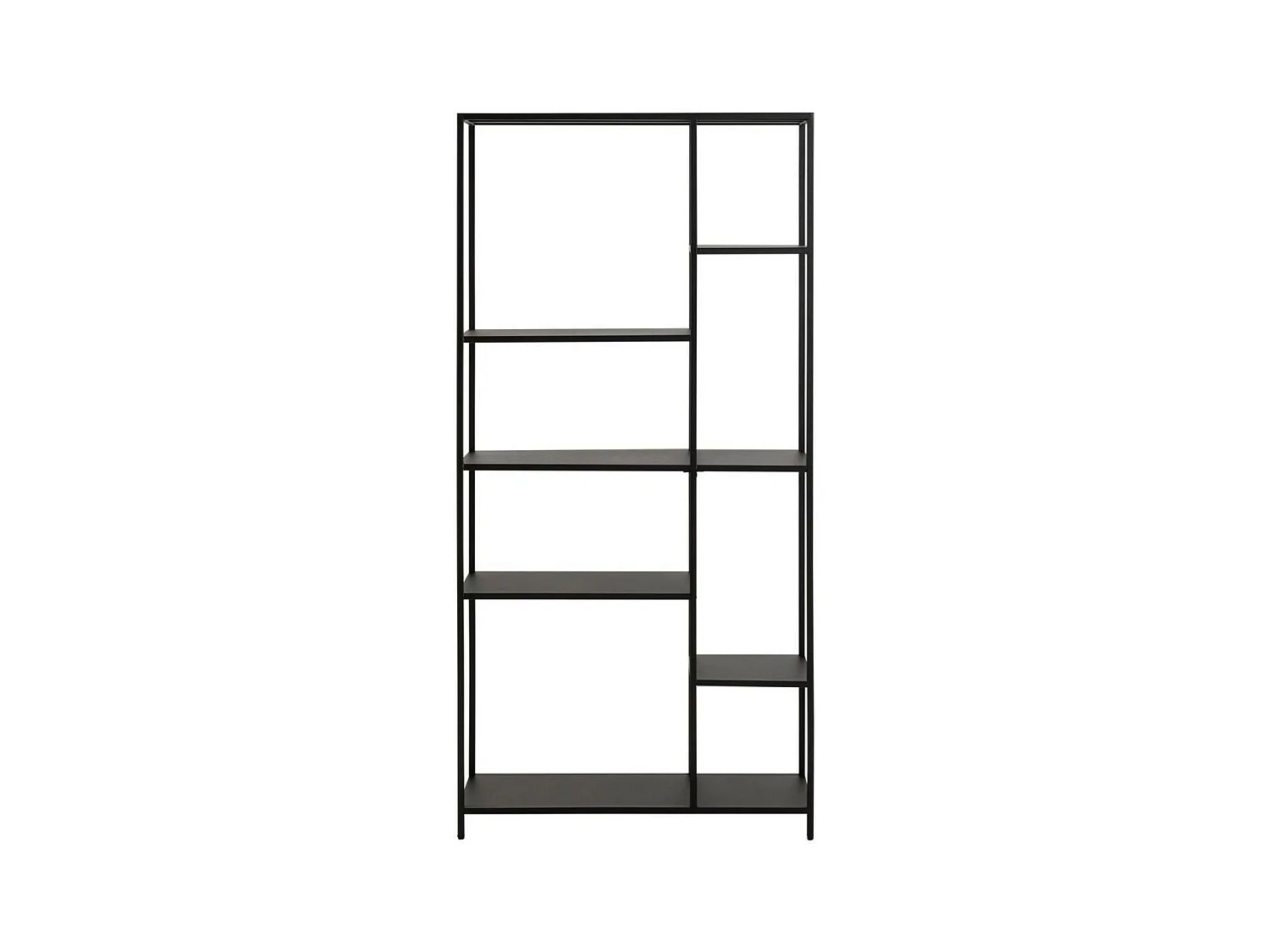 Bibliothèque scandinave en métal noir 6 tablettes - HARLOW