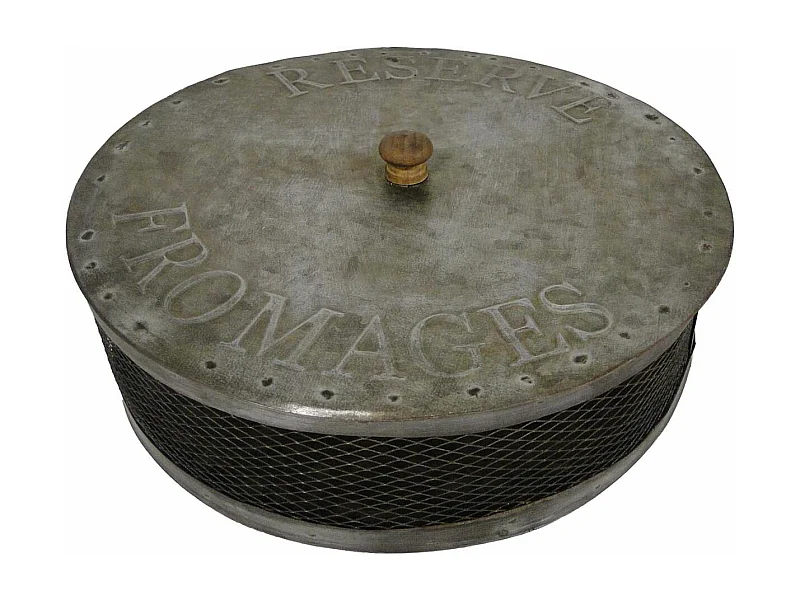 Boîte à fromages en tôle zinguée