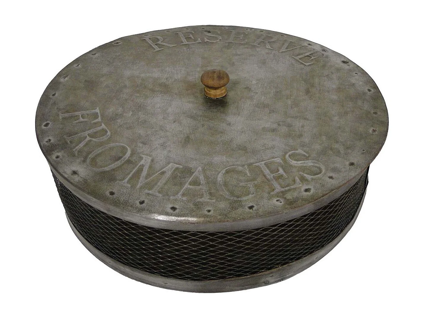 Boîte à fromages en tôle zinguée