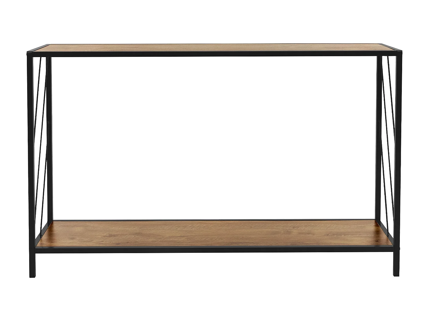 Mesa de centro marrón con estante mueble elegante auxiliar salón 120x33,5x75 cm