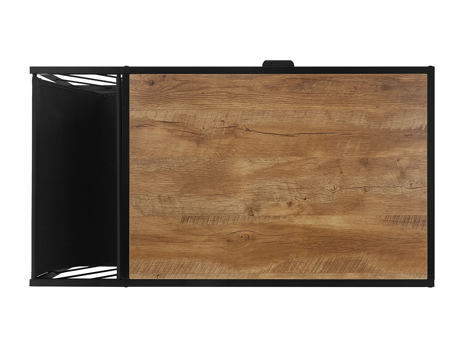 Table basse avec tiroir et porte-revues Table de salon marron 100x54x45cm