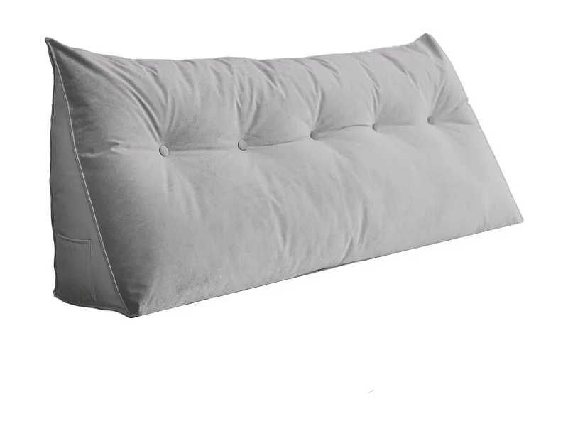 Poduszka na zagłówek PILLOW CHIC VELVET 180 szara