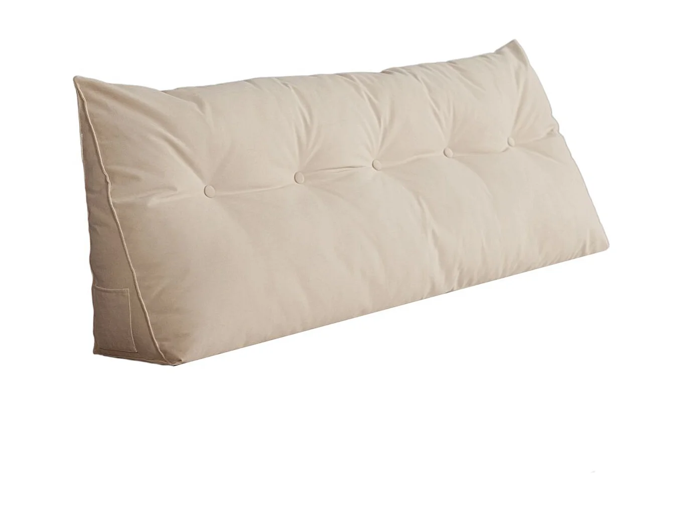 Rückenkissen Triangel für bett beige 140