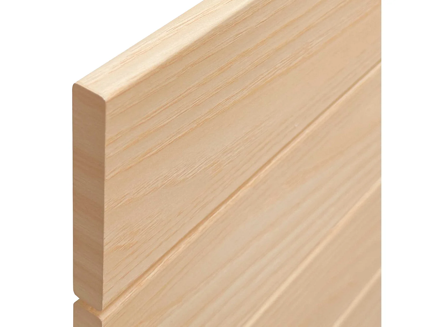 DHOME Hoofdbord met planken gemaakt van gerecycled MDF-hout Wandhangend horizontaal pallet-stijl met poten Vintage bed (natuurlijk hout/wit, 220 cm dubbel)