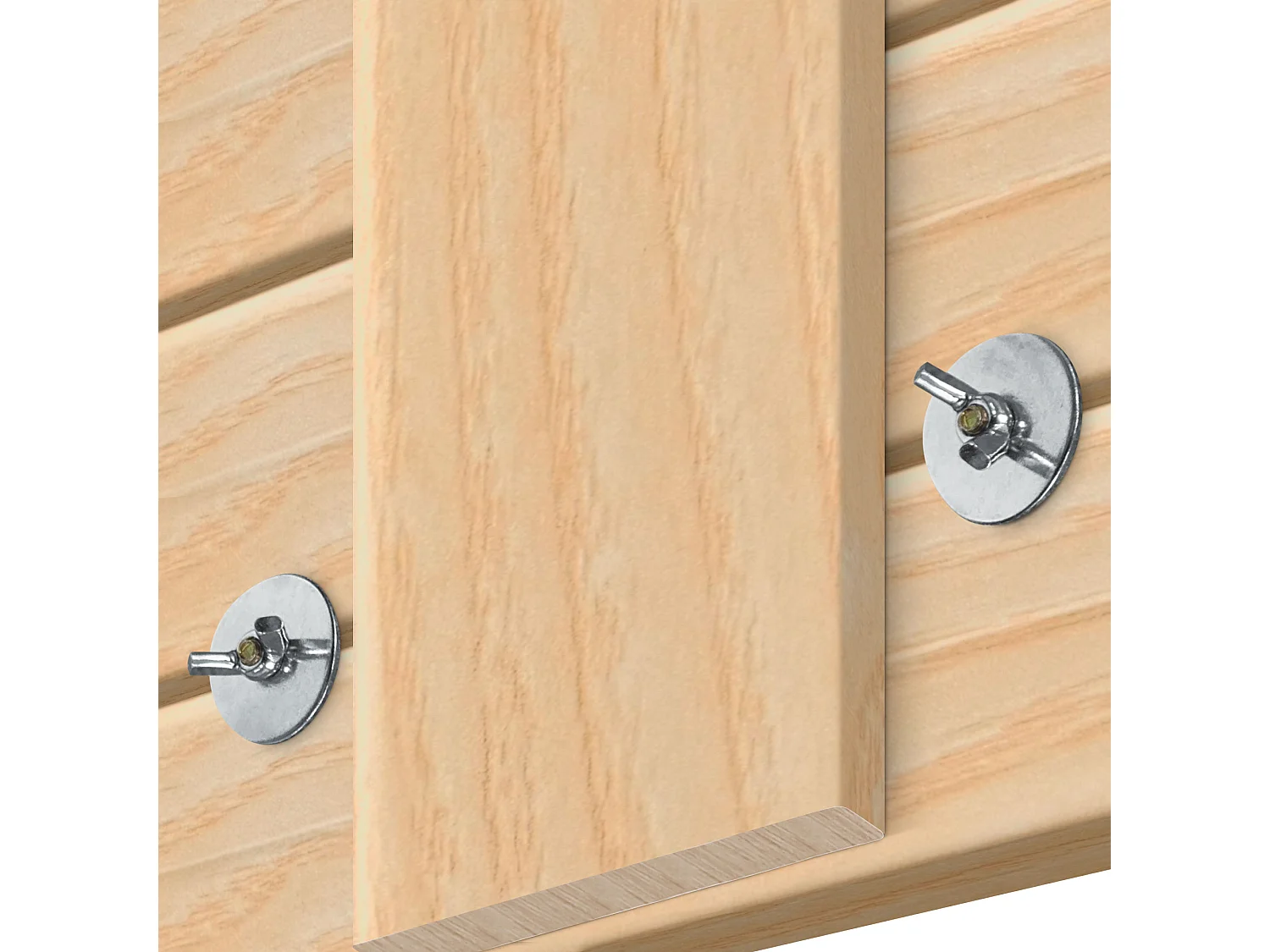 DHOME Testiera con ripiani in legno riciclato DM Parete sospesa orizzontale in stile pallet con gambe Letto (legno naturale/bianco, 160 cm)