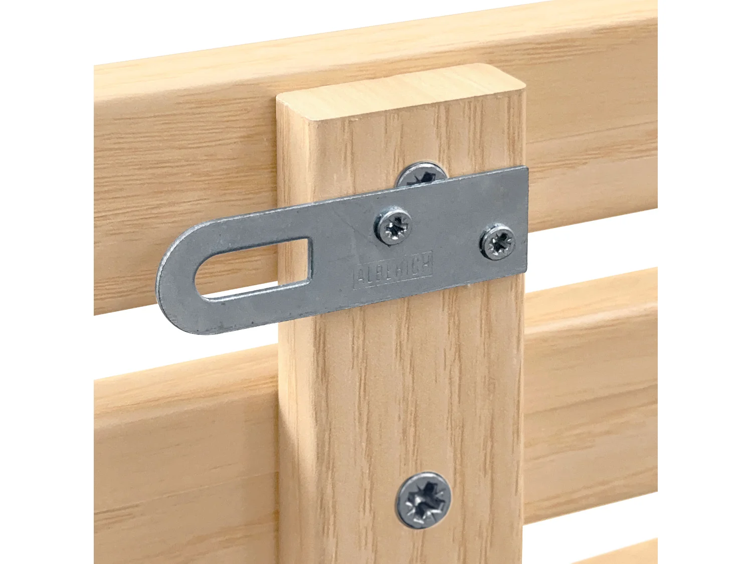 DHOME Testiera con ripiani in legno riciclato DM sospeso a parete in stile pallet giapponese con gambe Letto (legno naturale/bianco, doppio 290 cm)