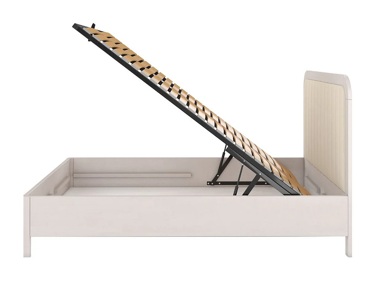 Łóżko bukowe Visby MODENA BC, 180X200, biały/ecru