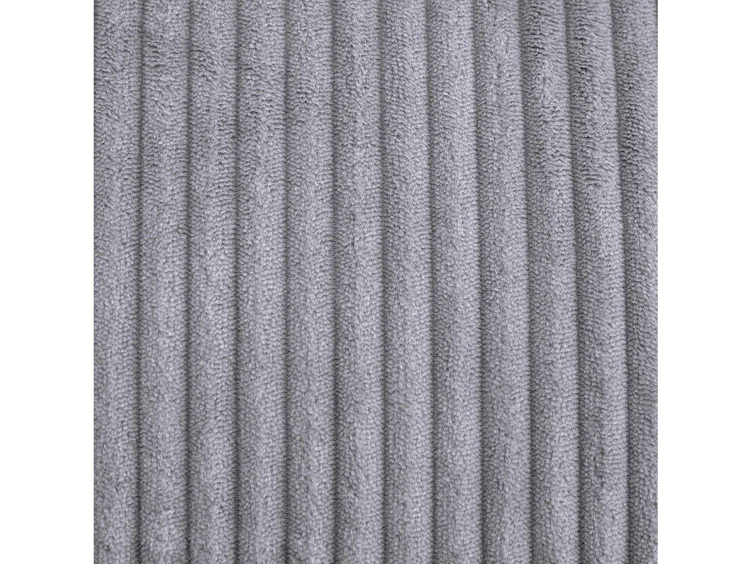 Ensemble canapé poufs 3 pièces, gris : angle, fauteuil et repose-pieds - ZEN