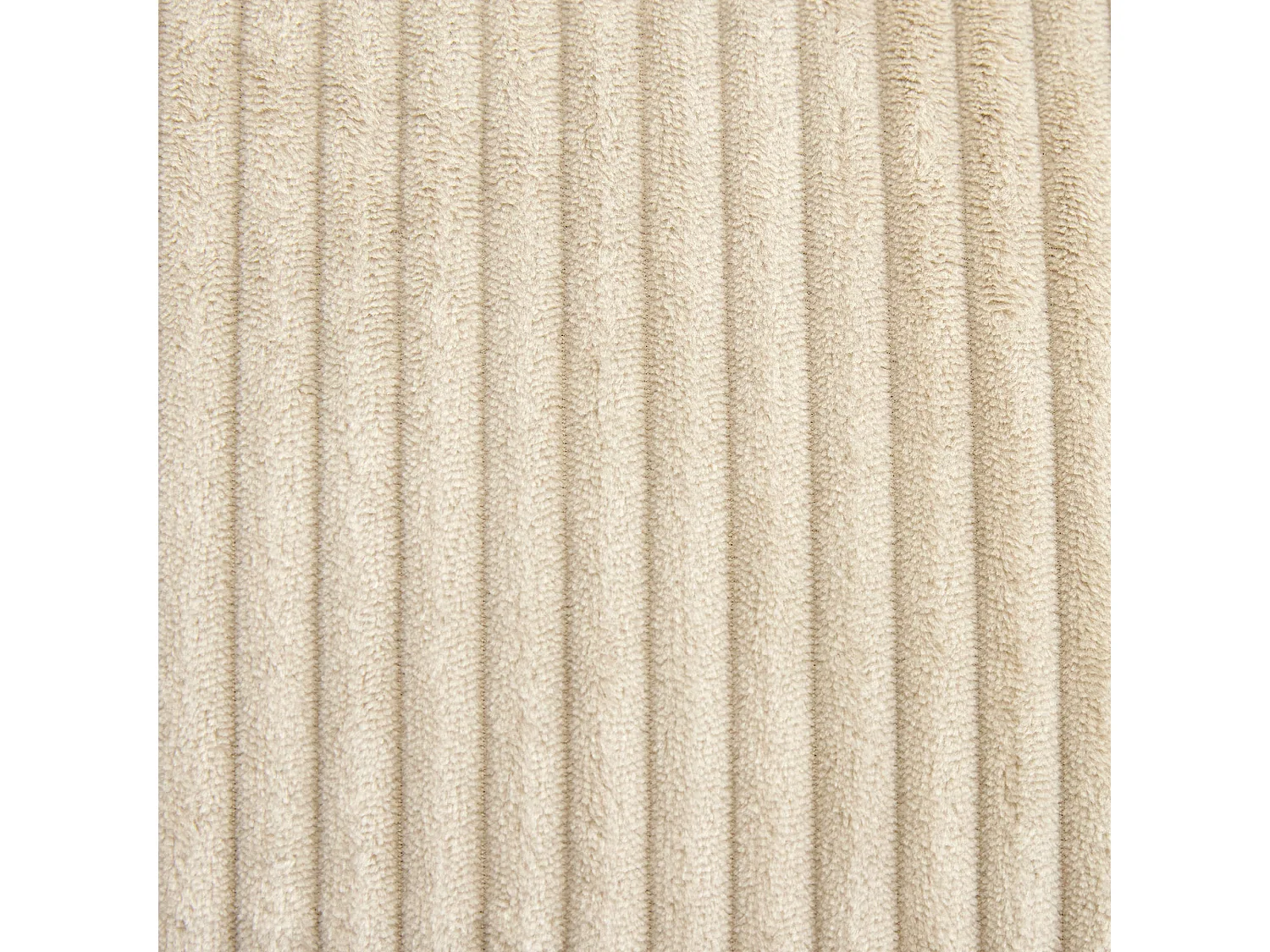 Pouf fauteuil modulaire en velours côtelé beige - ZEN