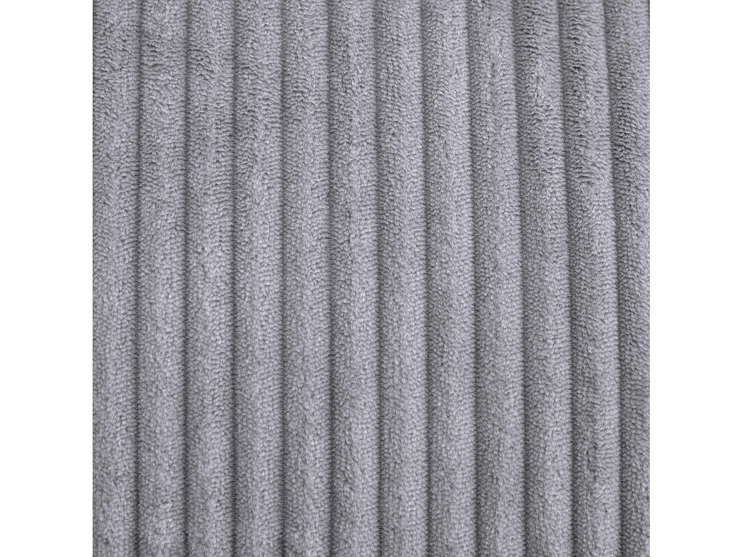 Pouf repose-pieds modulaire en velours côtelé gris - ZEN