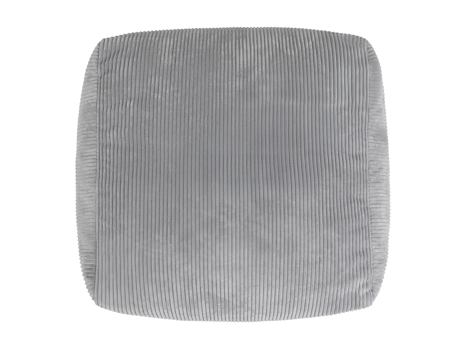 Pouf repose-pieds modulaire en velours côtelé gris - ZEN