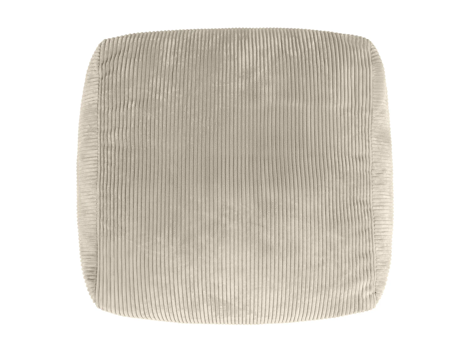 Pouf repose-pieds modulaire en velours côtelé beige - ZEN