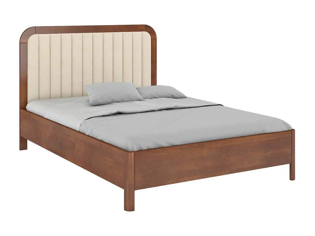 Łóżko bukowe Visby MODENA BC, 140X200, orzech/ecru