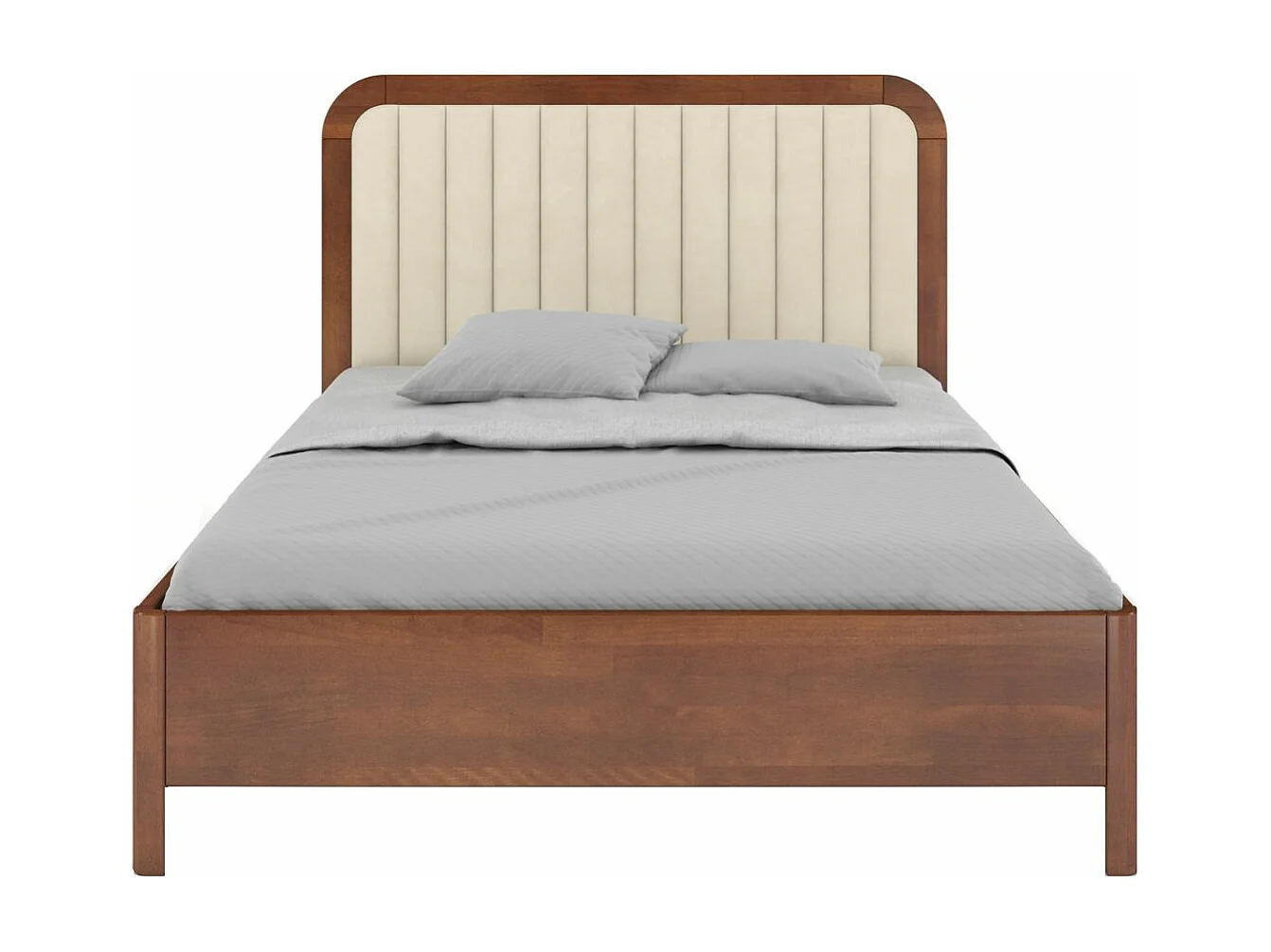 Łóżko bukowe Visby MODENA BC, 140X200, orzech/ecru