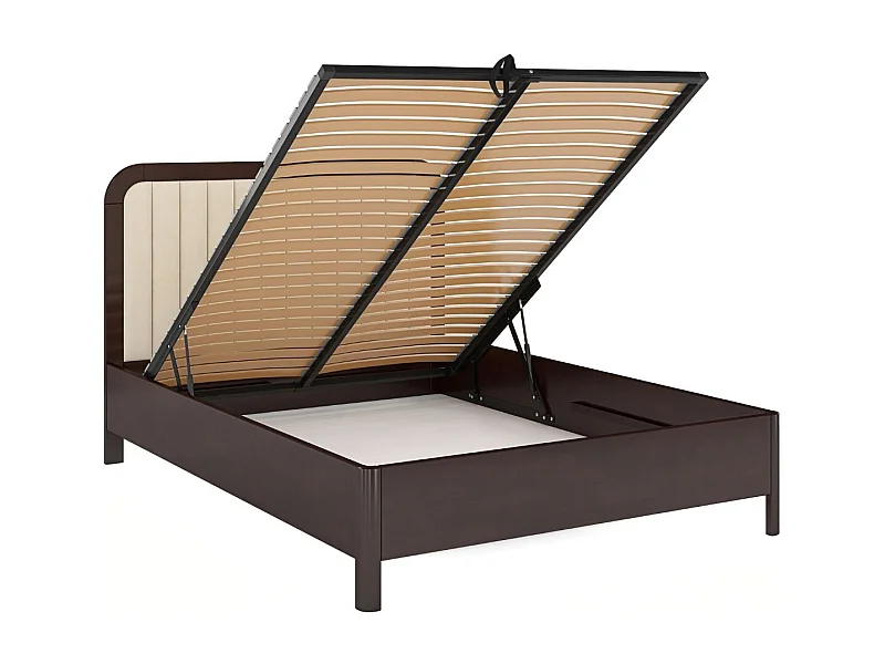 Łóżko bukowe Visby MODENA BC, 140X200, palisander/ecru