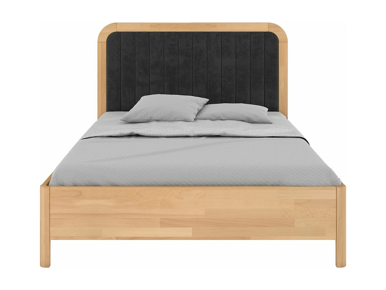 Łóżko bukowe Visby MODENA BC, 180X200, naturalny/czarny