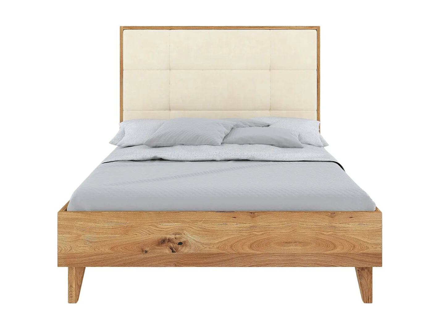 Łóżko dębowe Visby FRIDA/ 140X200 cm, kolor naturalny/ecru