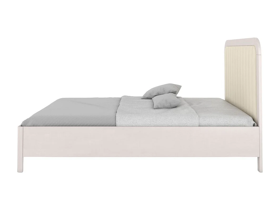 Łóżko bukowe Visby MODENA, 140X200, biały/ecru