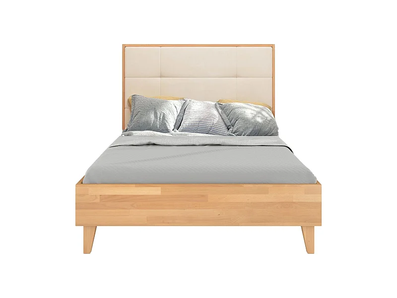 Łóżko bukowe Visby FRIDA/ 180X200 cm, kolor naturalny/ecru